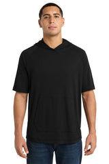 Sport-Tek  ®  PosiCharge  ®  Tri-Blend Wicking Short Sleeve Hoodie. ST404 - Sport-Tek ST404