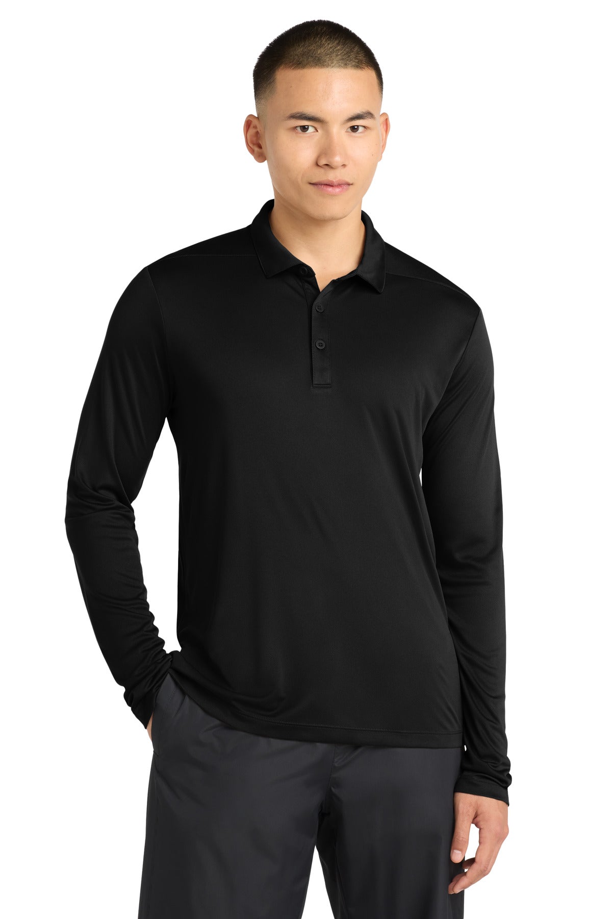 Sport-Tek  ®   Posi-UV ®   Pro Long Sleeve Polo. ST520LS - Sport-Tek ST520LS