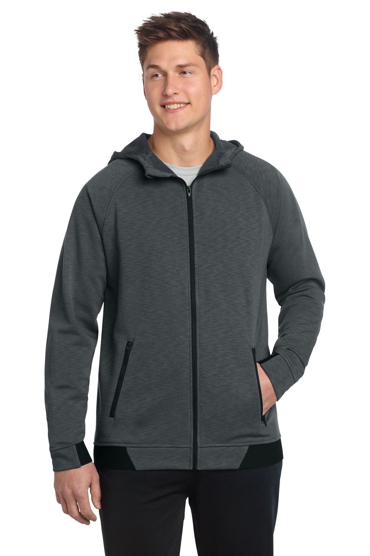 Sport-Tek ST570 PosiCharge Strive Hooded Full-Zip