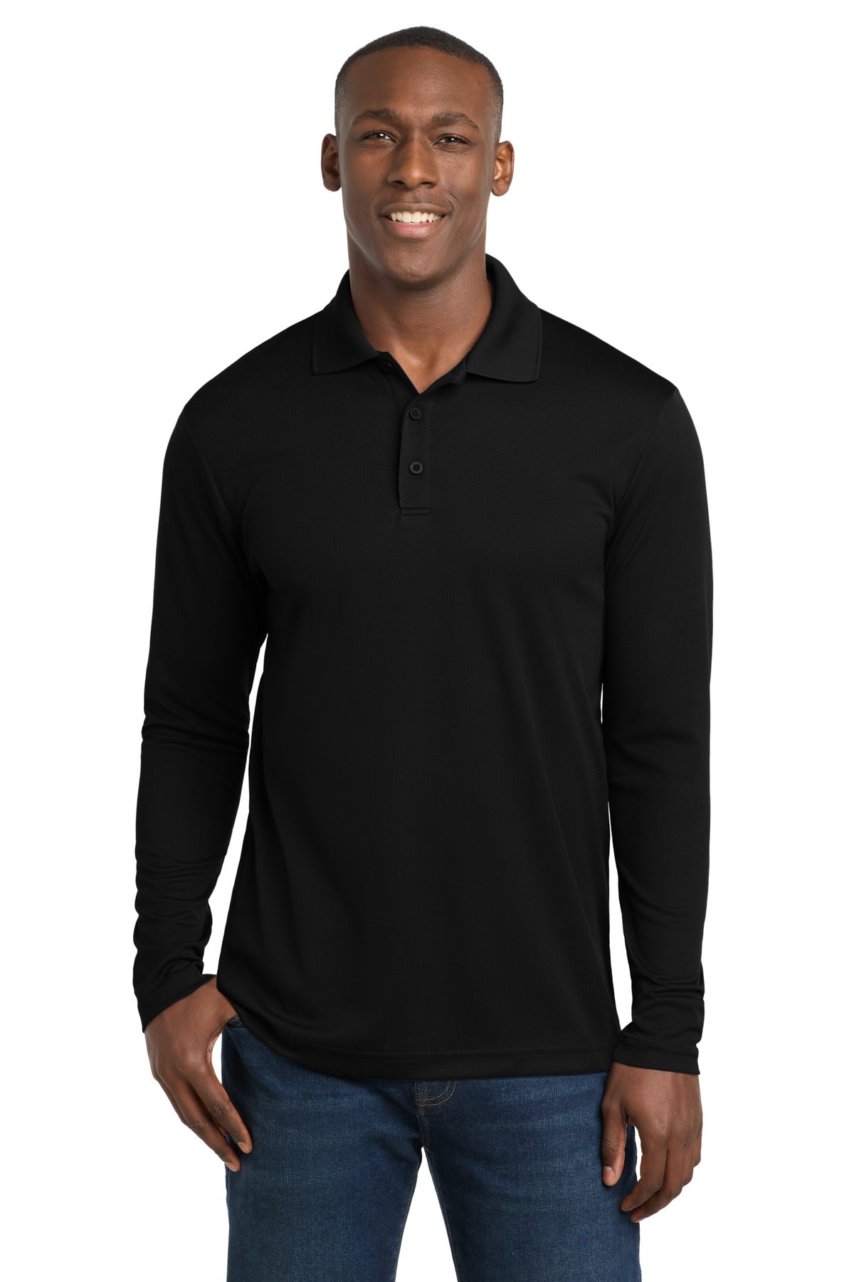 Sport-Tek  ®  PosiCharge  ®  RacerMesh  ®  Long Sleeve Polo. ST640LS - Sport-Tek ST640LS
