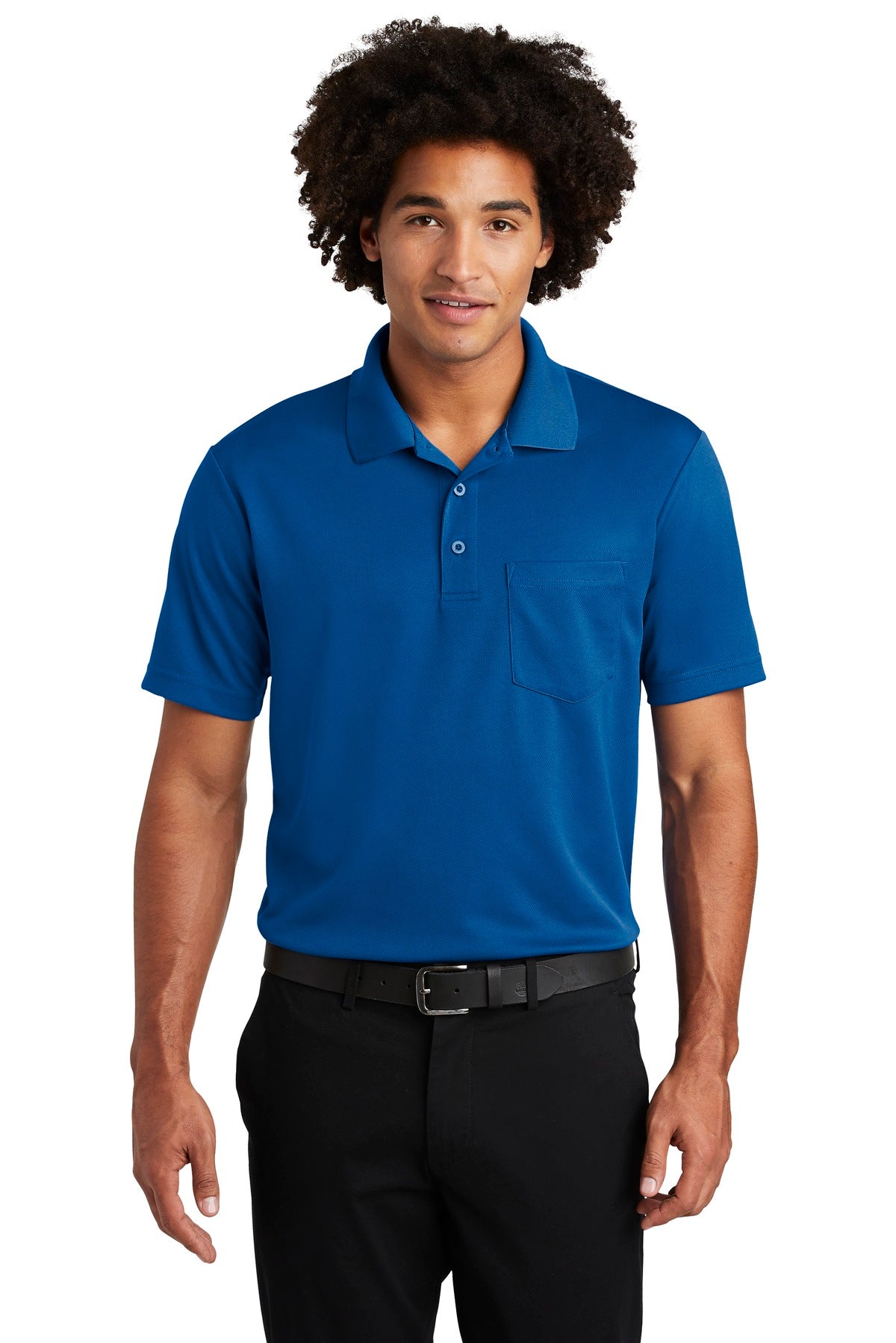 Sport-Tek  ®  PosiCharge  ®  RacerMesh  ®  Pocket Polo. ST640P - Sport-Tek ST640P