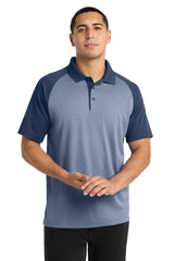 Sport-Tek ST641 PosiCharge RacerMesh Raglan Heather Block Polo