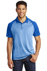 Sport-Tek  ®  PosiCharge  ®  RacerMesh  ®  Raglan Heather Block Polo. ST641 - Sport-Tek ST641