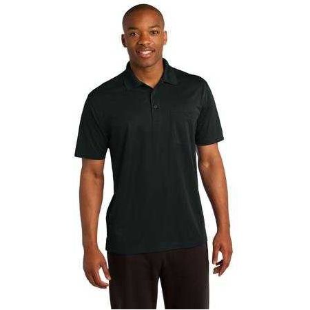 Mens Micropique Sport-Wick Pocket Polo DRI-EQUIP Polos and Knits