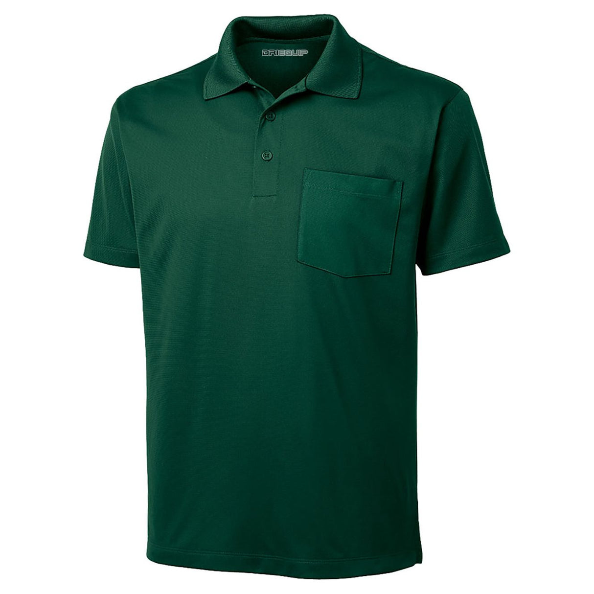 Mens Micropique Sport-Wick Pocket Polo Polos/Knits DRI-EQUIP Forest Green X-Small