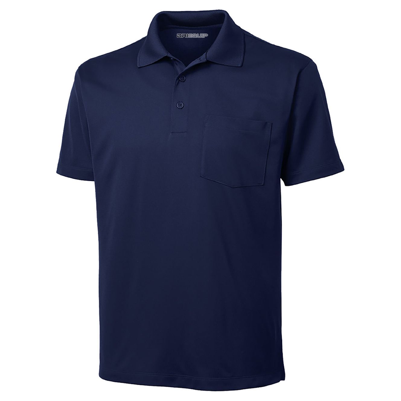 Mens Micropique Sport-Wick Pocket Polo Polos/Knits DRI-EQUIP True Navy X-Small