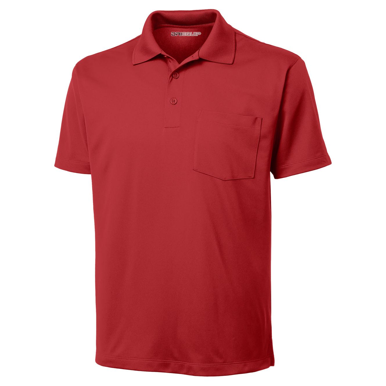 Mens Micropique Sport-Wick Pocket Polo Polos/Knits DRI-EQUIP True Red X-Small