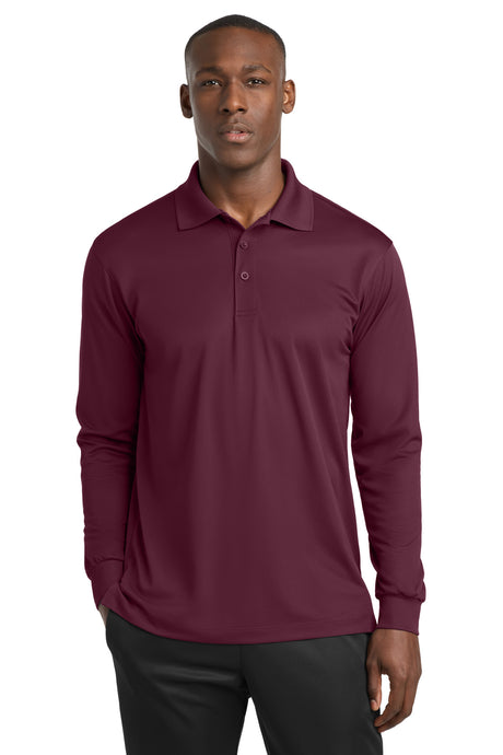 Sport-Tek ST657 Long Sleeve Micropique Sport-Wick Polo Wholesale Performance Polos