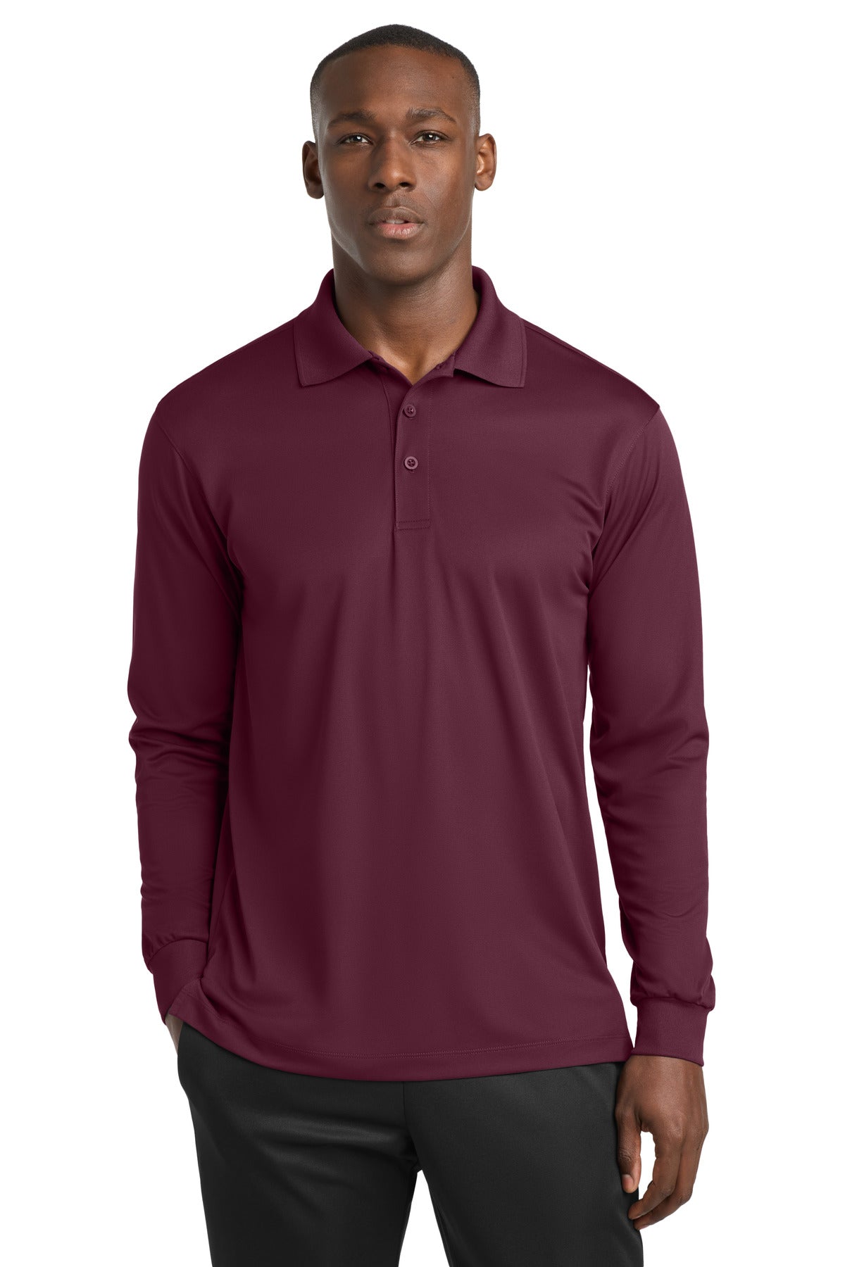 Sport-Tek ST657 Long Sleeve Micropique Sport-Wick Polo Wholesale Performance Polos