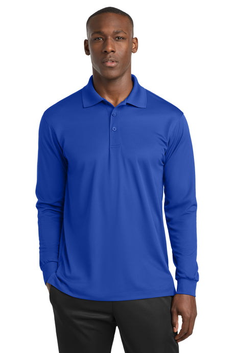 Sport-Tek ST657 Long Sleeve Micropique Sport-Wick Polo | Wholesale Performance Polos