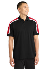 Sport-Tek ST658 Tricolor Shoulder Micropique Sport-Wick Polo