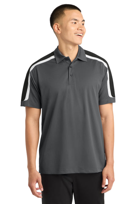 Sport-Tek ST658 Tricolor Shoulder Micropique Sport-Wick Polo
