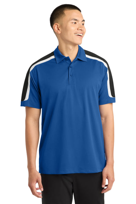 Sport-Tek ST658 Tricolor Shoulder Micropique Sport-Wick Polo