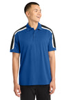 Sport-Tek ST658 Tricolor Shoulder Micropique Sport-Wick Polo