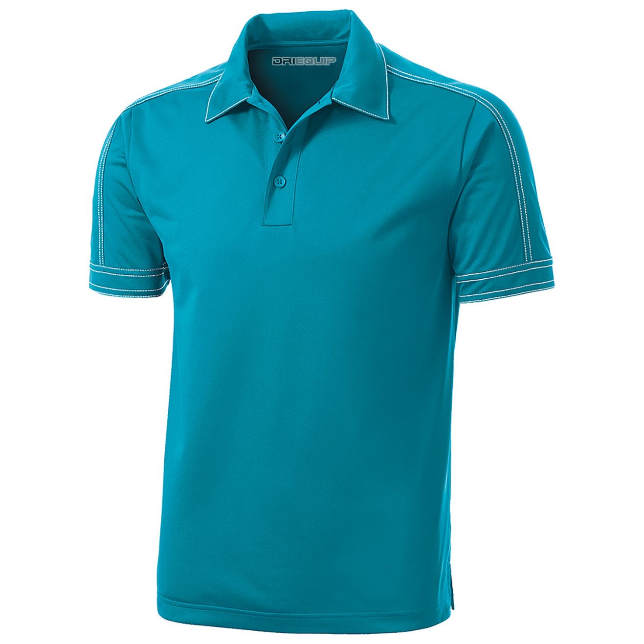 Men's Contrast Stitch Micropique Sport-Wick Polo Polos/Knits DRI-EQUIP Tropic Blue X-Small