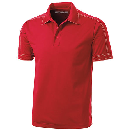 Men's Contrast Stitch Micropique Sport-Wick Polo Polos/Knits DRI-EQUIP True Red X-Small