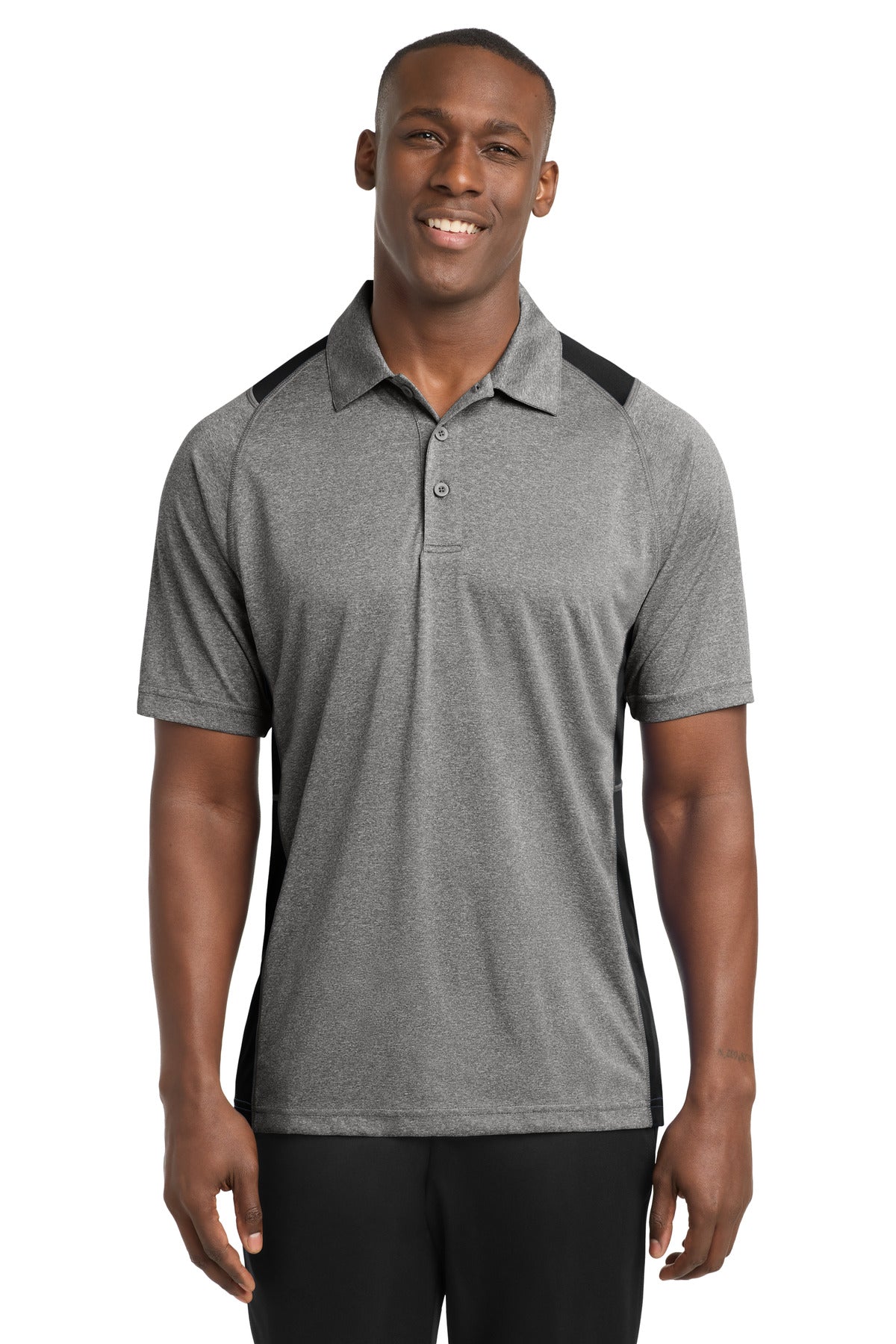 Sport-Tek ST665 Heather Colorblock Contender Polo