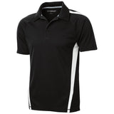 Men's PosiCharge Micro-Mesh Colorblock Polo Polos/Knits DRI-EQUIP Black / White X-Small