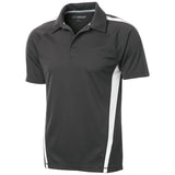 Men's PosiCharge Micro-Mesh Colorblock Polo Polos/Knits DRI-EQUIP Iron Grey / White X-Small