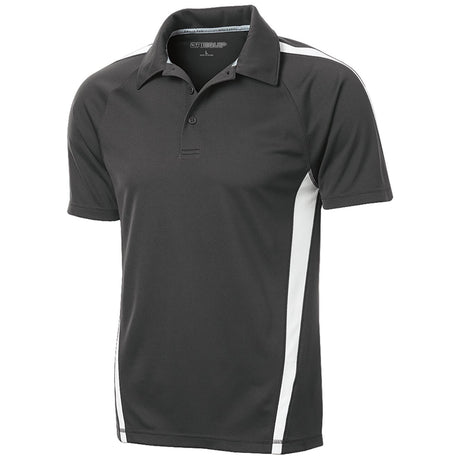 Men's PosiCharge Micro-Mesh Colorblock Polo Polos/Knits DRI-EQUIP Iron Grey / White X-Small