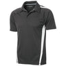 Men's PosiCharge Micro-Mesh Colorblock Polo Polos/Knits DRI-EQUIP Iron Grey / White X-Small