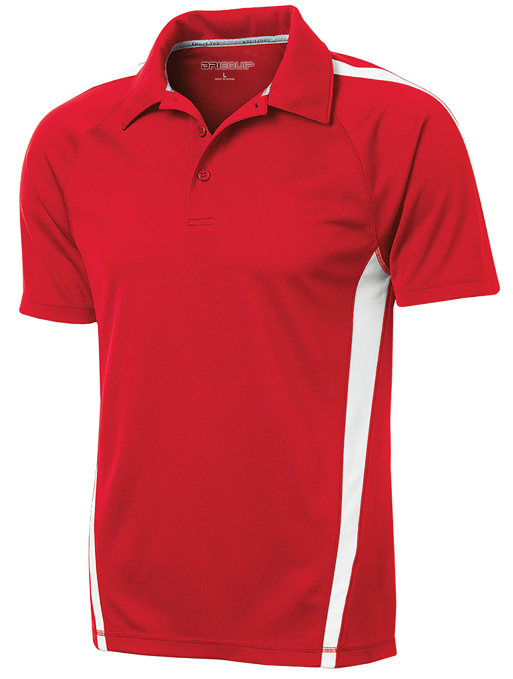 Men's PosiCharge Micro-Mesh Colorblock Polo Polos/Knits DRI-EQUIP True Red / White X-Small