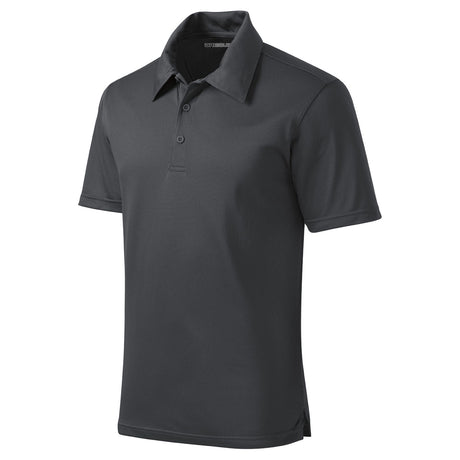 Mens Active Texture Polo Polos/Knits DRI-EQUIP Iron Grey X-Small