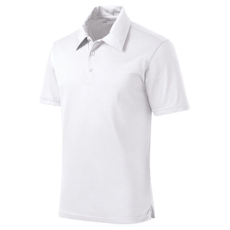 Mens Active Texture Polo Polos/Knits DRI-EQUIP White X-Small