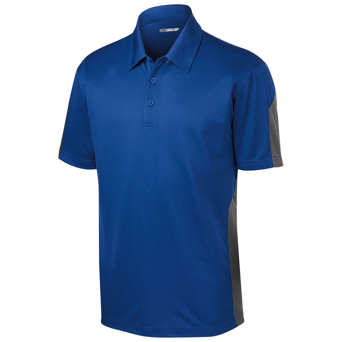 Men's Active Textured Colorblock Polo Polos/Knits DRI-EQUIP X-Small True Royal/Grey