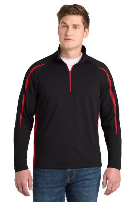 Sport-Tek ®  Sport-Wick ®  Stretch 1/4-Zip Colorblock Pullover. ST851 - Sport-Tek ST851
