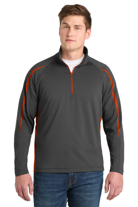 Sport-Tek ST851 Sport-Wick Stretch 1/4-Zip Colorblock Pullover