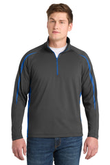 Sport-Tek ST851 Sport-Wick Stretch 1/4-Zip Colorblock Pullover