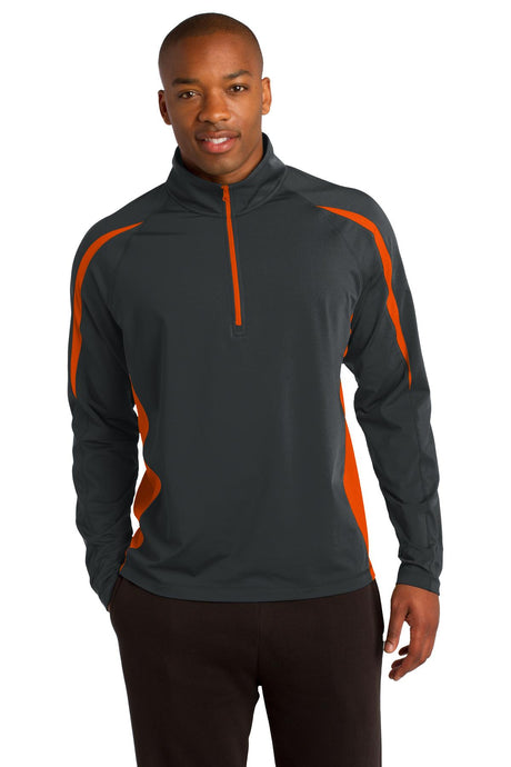 Sport-Tek ®  Sport-Wick ®  Stretch 1/4-Zip Colorblock Pullover. ST851 - Sport-Tek ST851