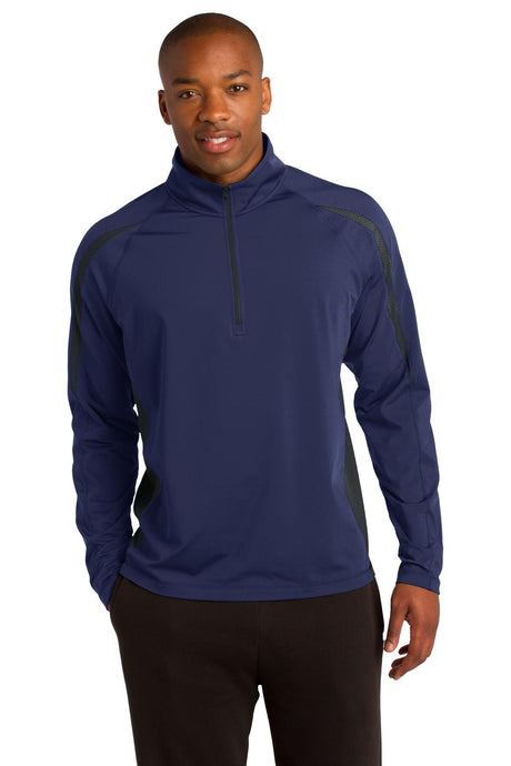 Sport-Tek ®  Sport-Wick ®  Stretch 1/4-Zip Colorblock Pullover. ST851 - Sport-Tek ST851