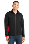 Sport-Tek ®  Sport-Wick ®  Stretch Contrast Full-Zip Jacket.  ST853 - Sport-Tek ST853