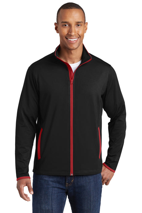 Sport-Tek ®  Sport-Wick ®  Stretch Contrast Full-Zip Jacket.  ST853 - Sport-Tek ST853