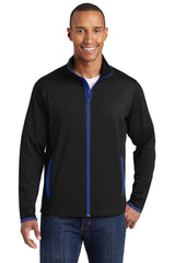 Sport-Tek ®  Sport-Wick ®  Stretch Contrast Full-Zip Jacket.  ST853 - Sport-Tek ST853