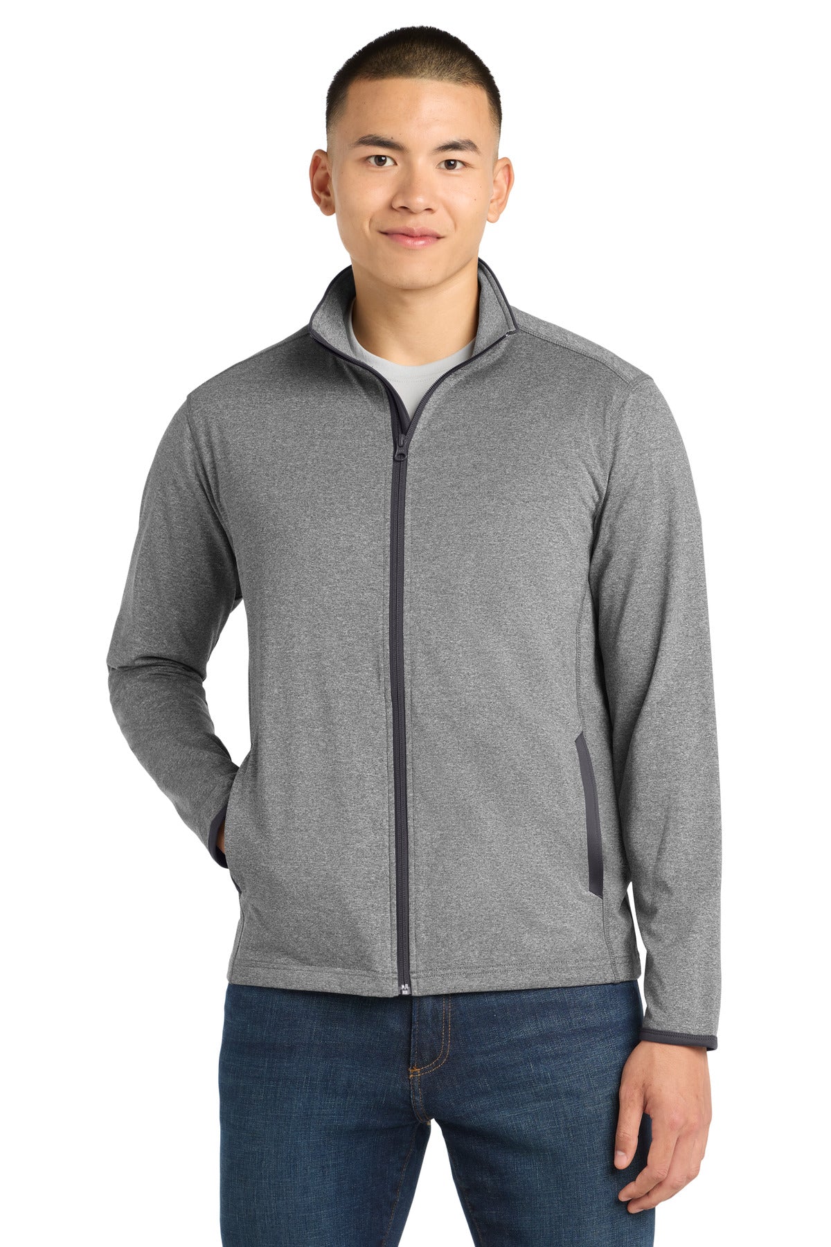 Sport-Tek ST853 Sport-Wick Stretch Contrast Full-Zip Jacket