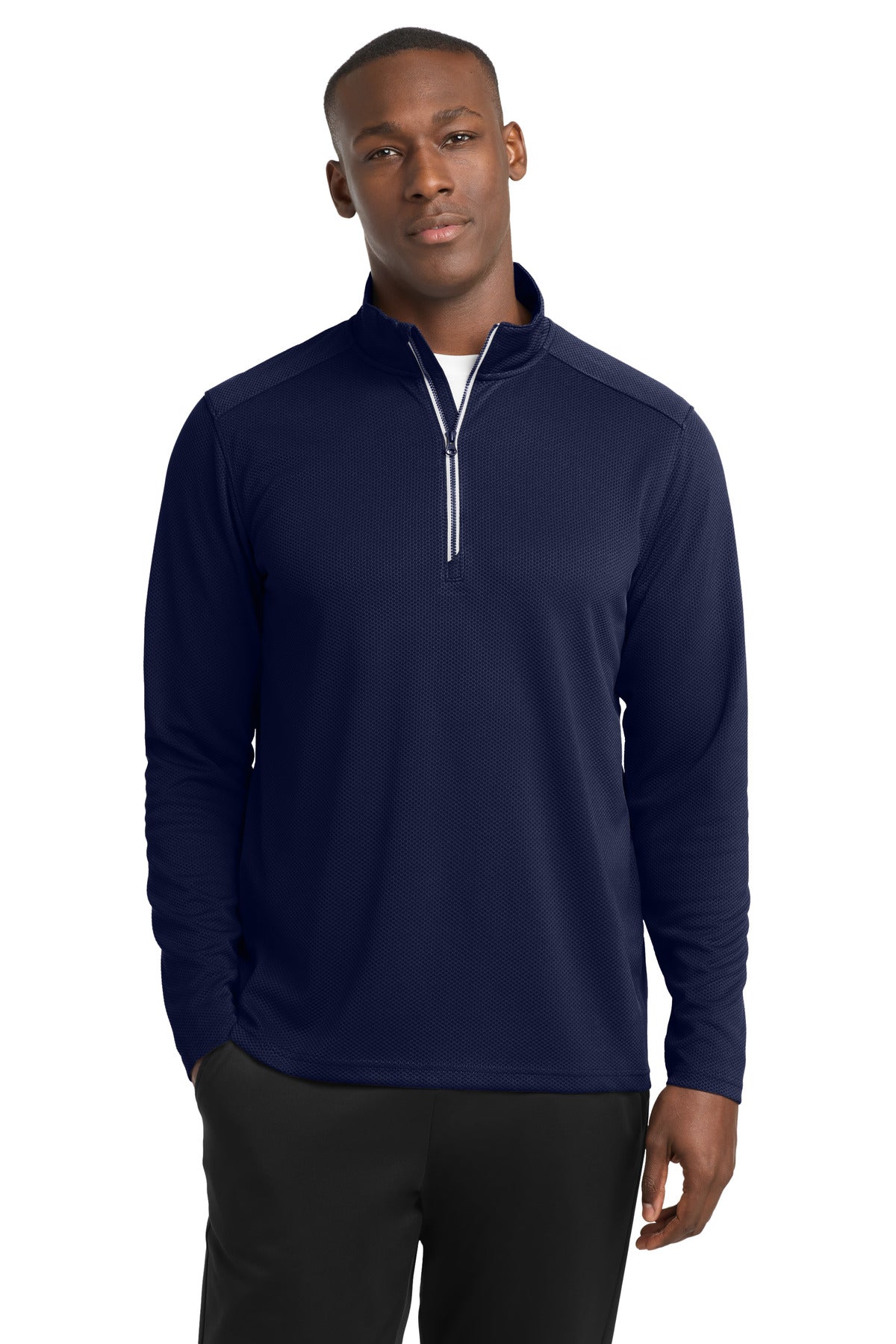 Sport-Tek ST860 Sport-Wick Textured 1/4-Zip Pullover