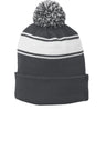 Sport-Tek ®  Stripe Pom Pom Beanie.  STC28 - Sport-Tek STC28