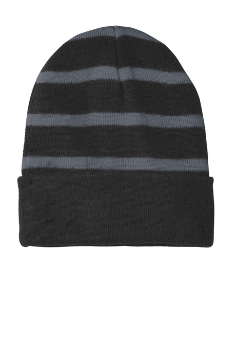 Sport-Tek ®  Striped Beanie with Solid Band. STC31 - Sport-Tek STC31