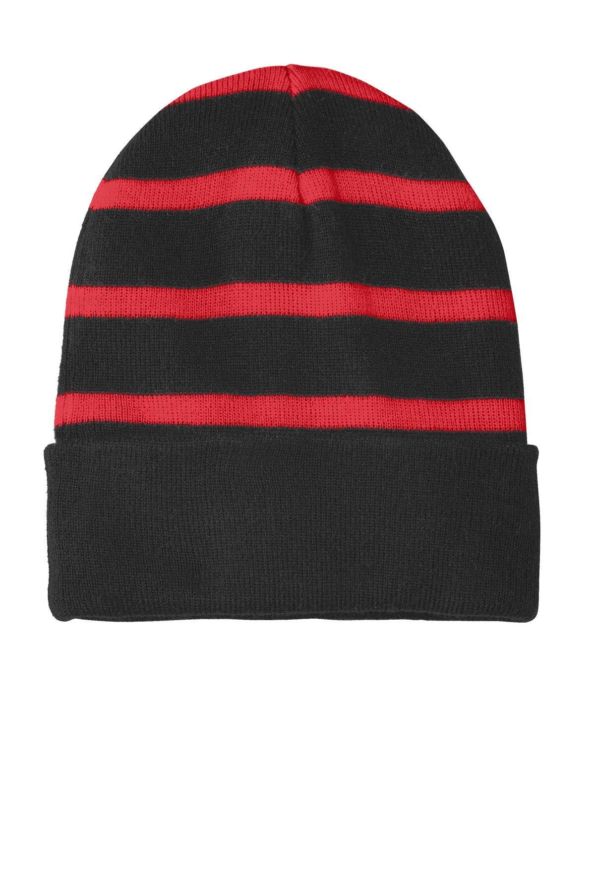 Sport-Tek ®  Striped Beanie with Solid Band. STC31 - Sport-Tek STC31