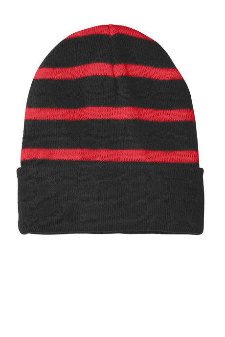 Sport-Tek ®  Striped Beanie with Solid Band. STC31 - Sport-Tek STC31