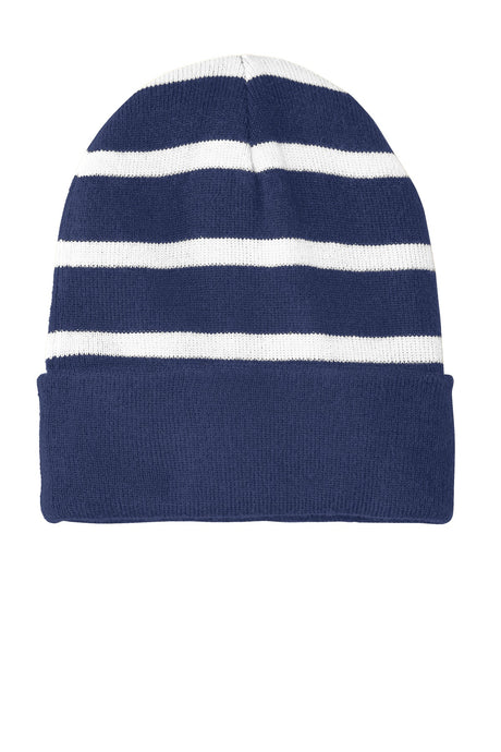 Sport-Tek ®  Striped Beanie with Solid Band. STC31 - Sport-Tek STC31