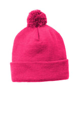 Joe's USA Solid Pom Pom Beanie