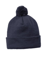 Sport-Tek STC37 Solid Pom Pom Beanie