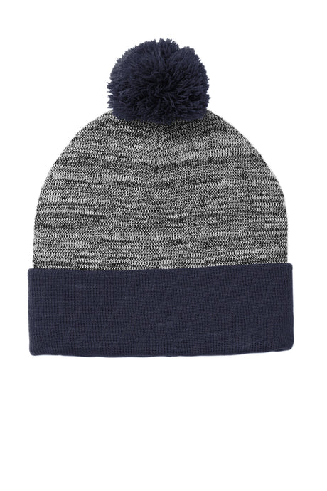 Sport-Tek  ®  Heather Pom Pom Beanie STC41 - Sport-Tek STC41