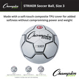 Champion Sports STRIKER SOCCER BALL SIZE 3