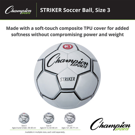Champion Sports STRIKER SOCCER BALL SIZE 3