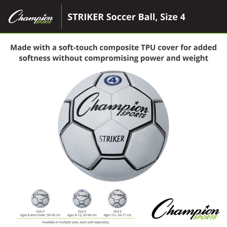 Champion Sports STRIKER SOCCER BALL SIZE 3